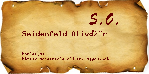 Seidenfeld Olivér névjegykártya